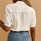 button detail on blouse